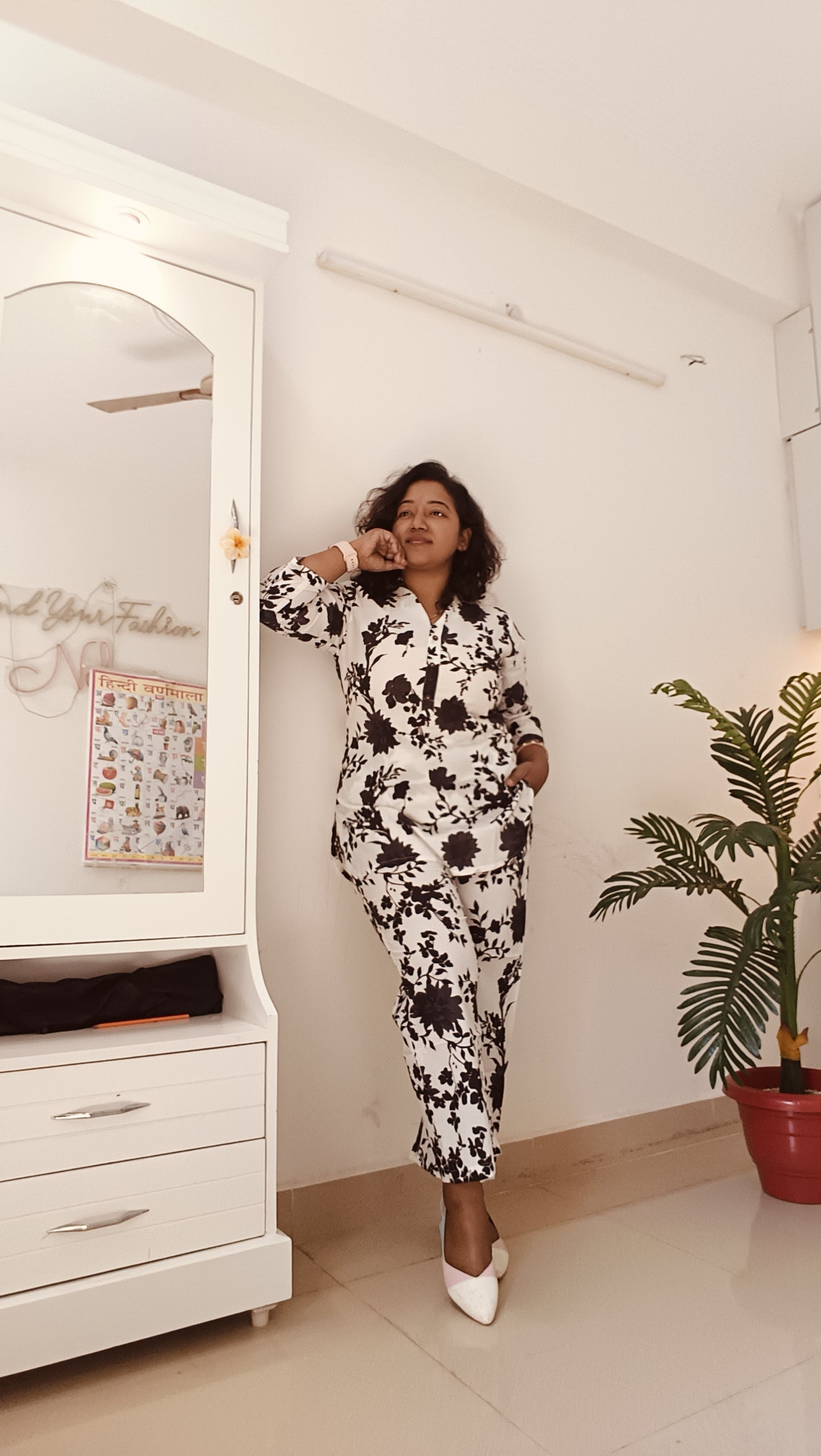 Printed Kurti - Women Pure Cotton Kurta Set with Dupatt